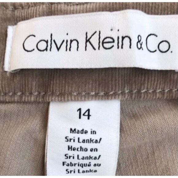 Calvin Klein & Co Women’s Plus Size 14 Tan Corduroy Straight Leg Pants - Picture 3 of 8